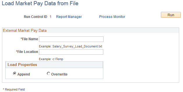 Load Market Pay Data from File page