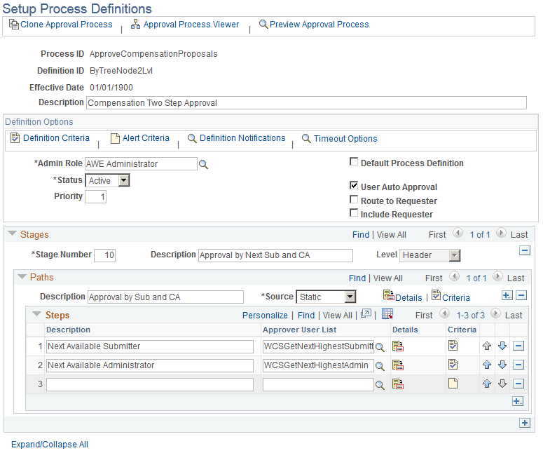 Adding an additional step from the Approval Process Viewer page
