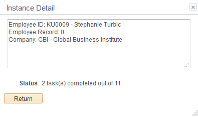Instance Detail page