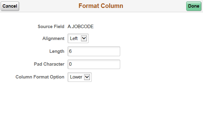Format Column