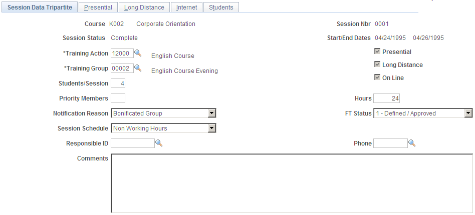 Session Data Tripartite page