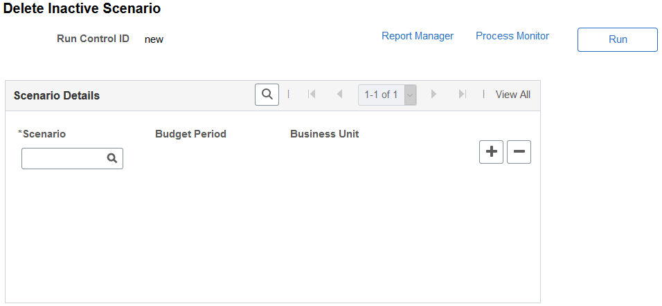 Delete Inactive Scenario page