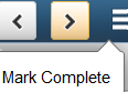 Mark Complete menu item from the Actions Menu list