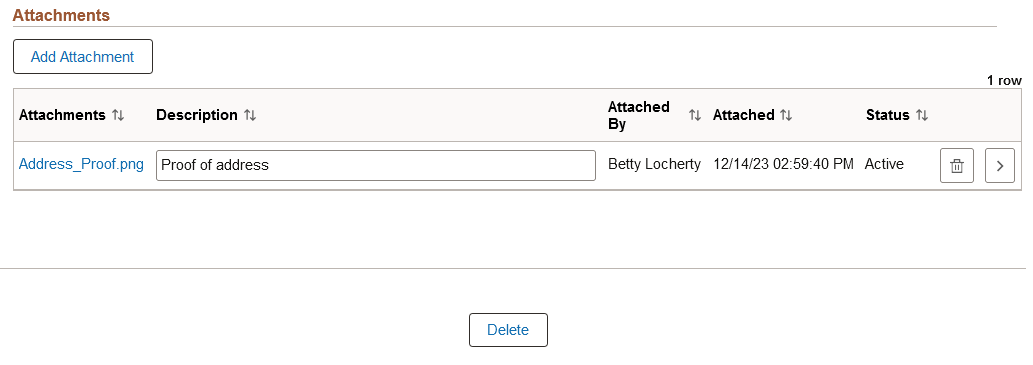 Address page - Attachment from administrator