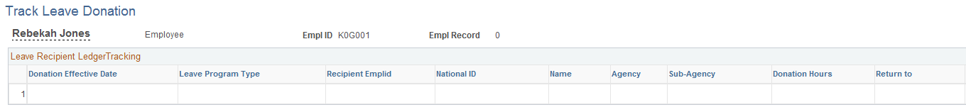 Track Leave Donation page