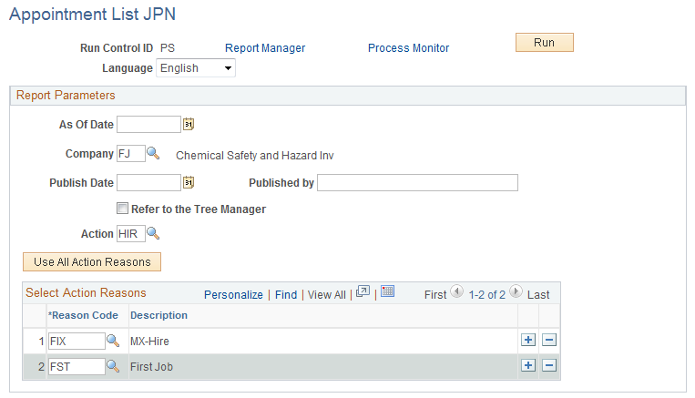 Appointment List JPN page