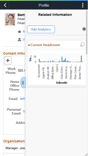 (Smartphone) Supplementary Panel for the Company Directory - Profile page