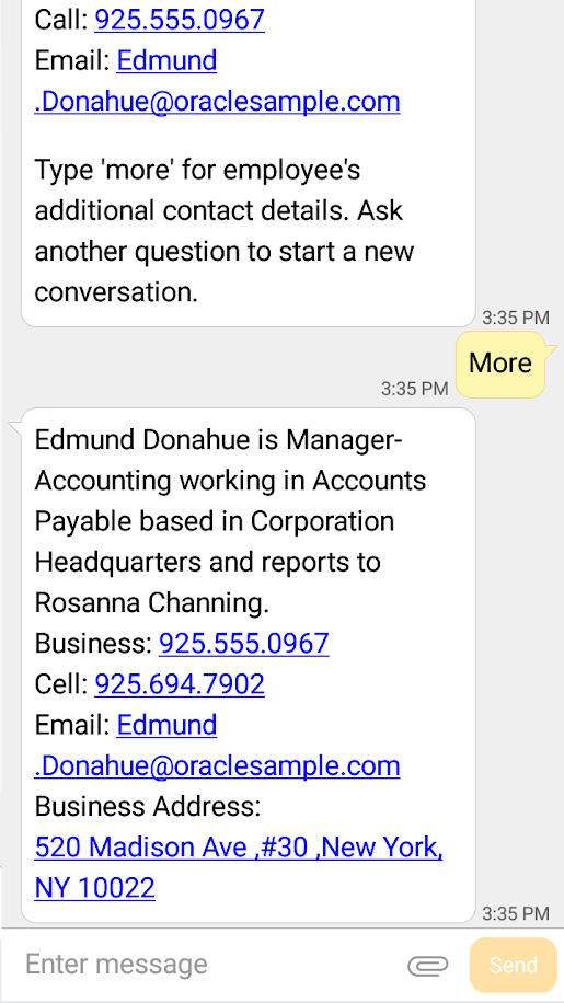 (Twilio-Based Text) Example of Employee Directory Assistant with more options