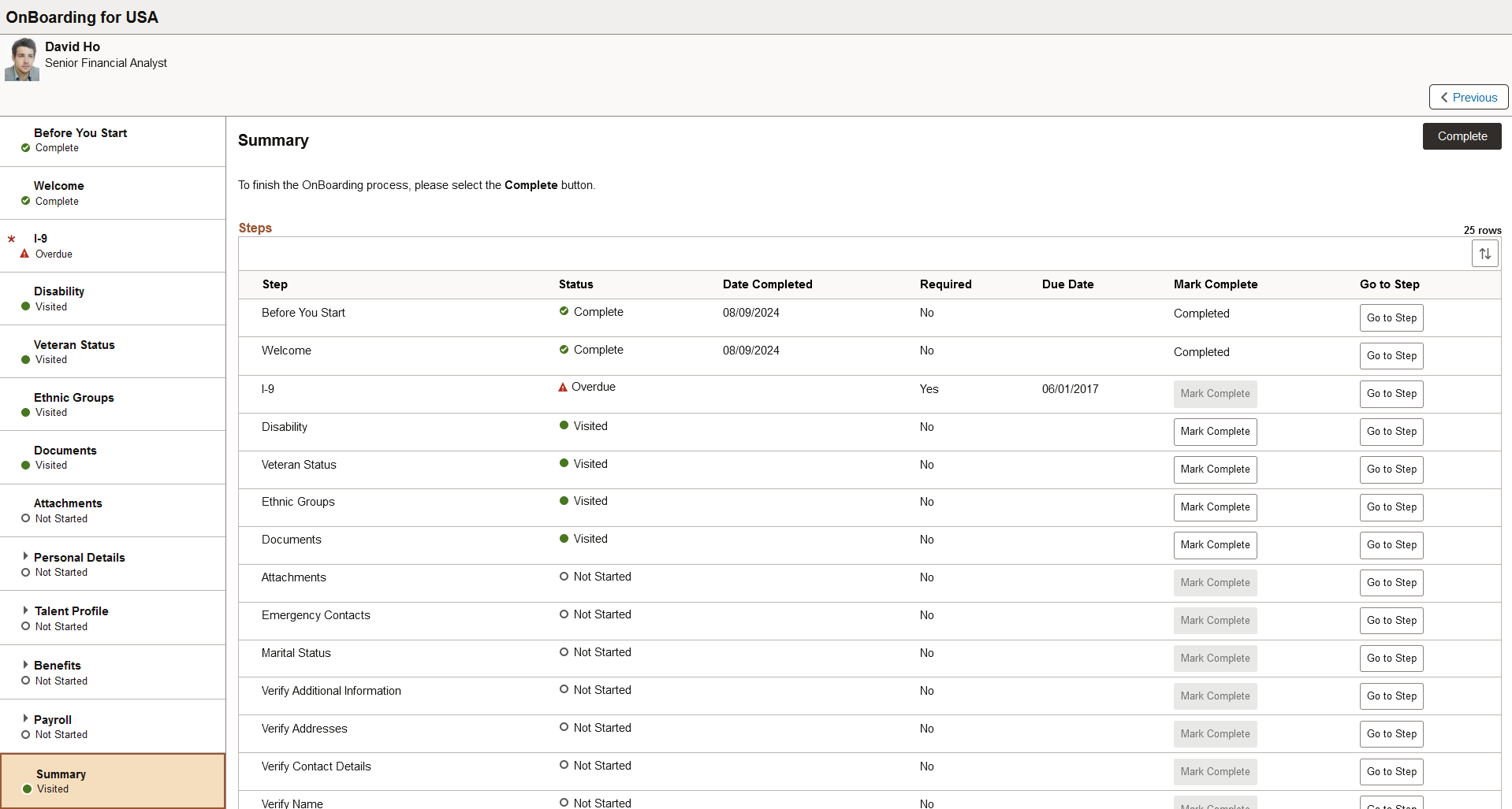 OnBoarding pages
