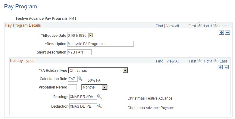 Pay Program page