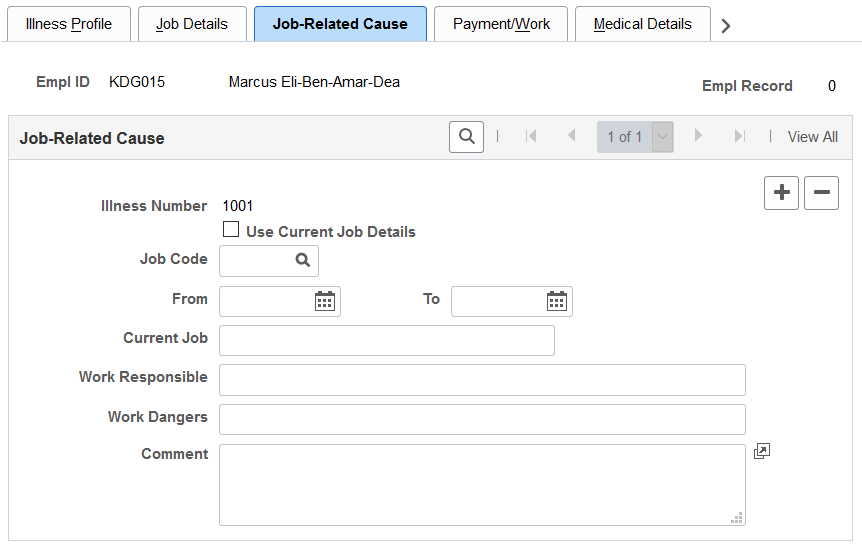 Job-Related Cause page