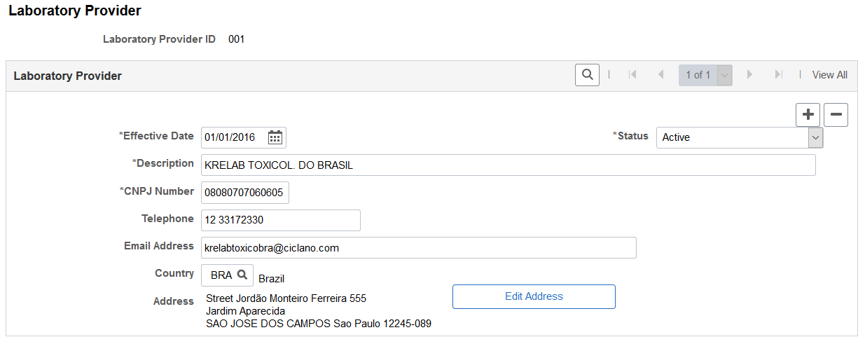 Laboratory Provider page
