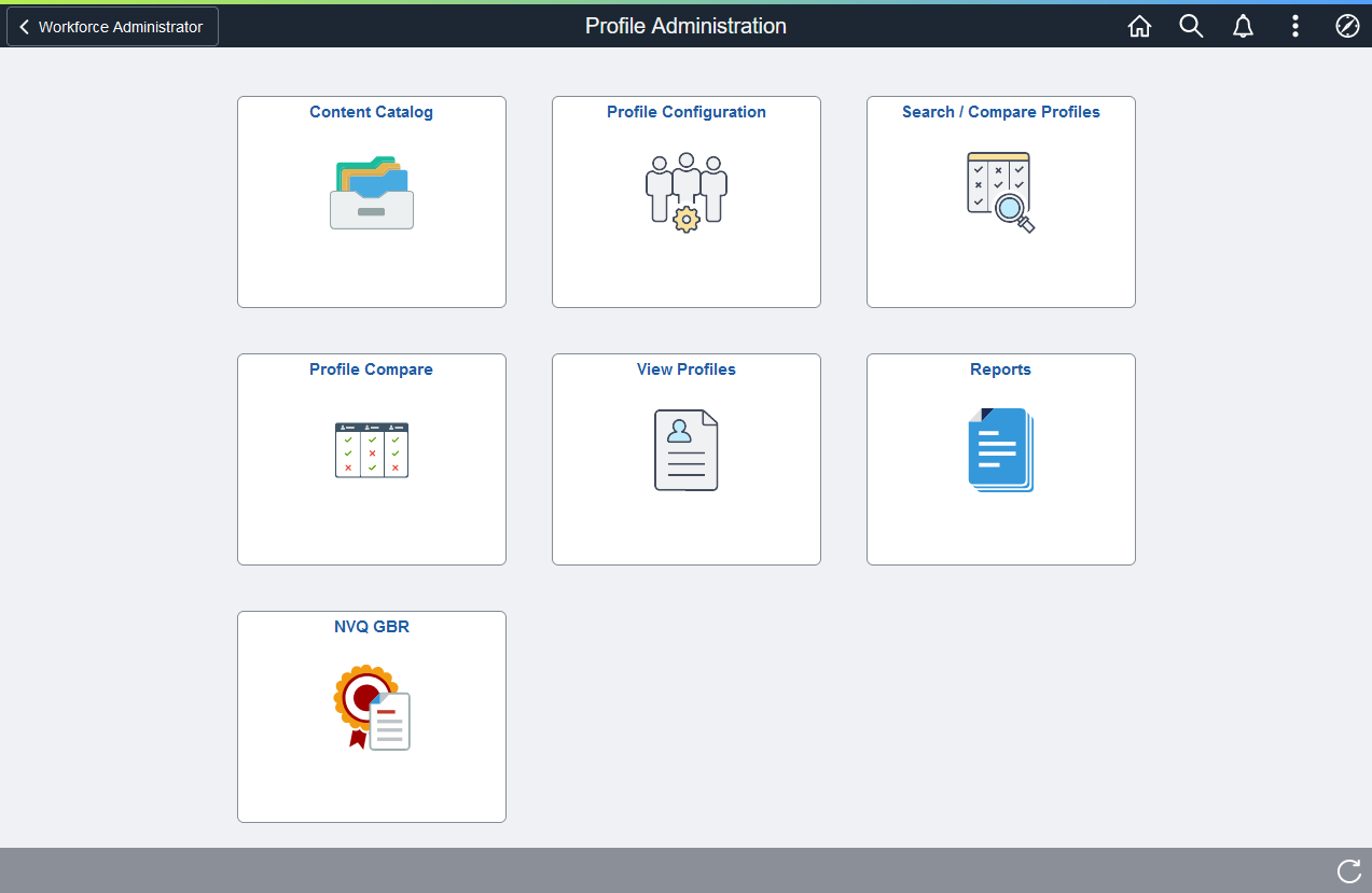 Profile Administration Dashboard