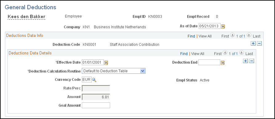 General Deduction page