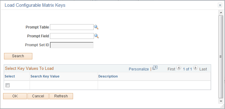 Load Configurable Matrix Keys page