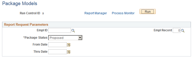 Package Models page