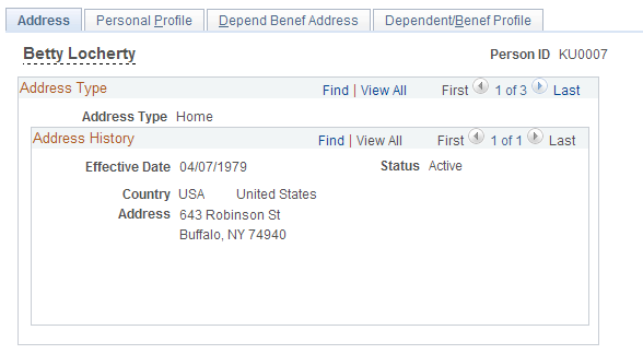 Address page