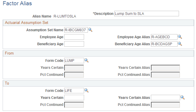 Factor Alias page