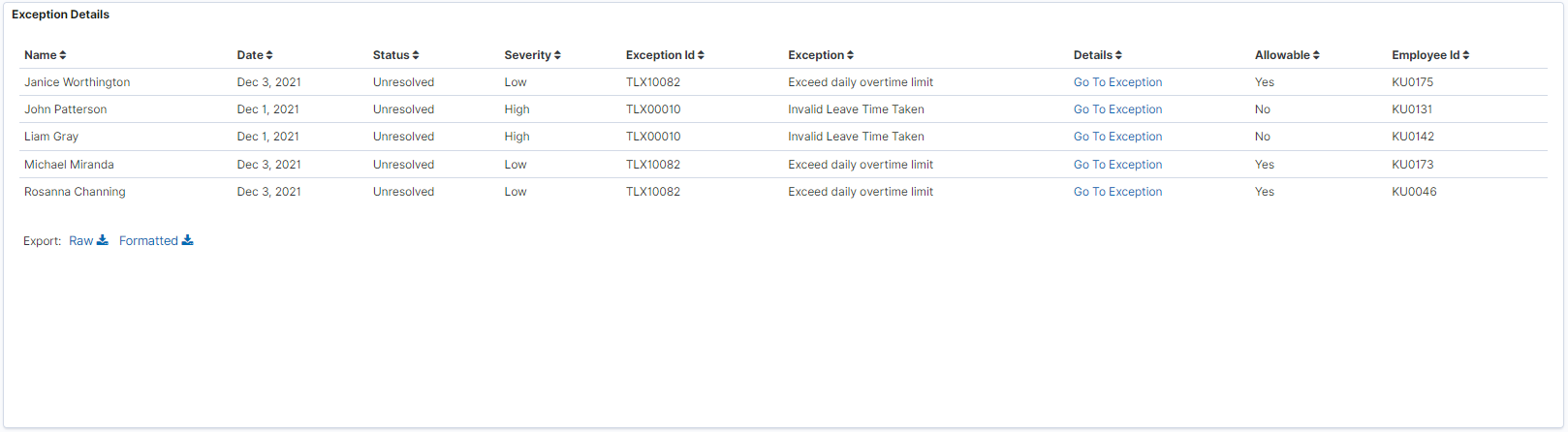 Exception Details