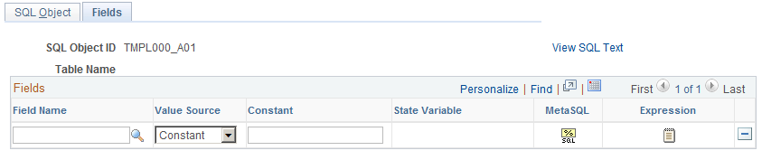 Insert Fields page