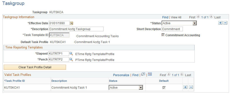 Taskgroup page