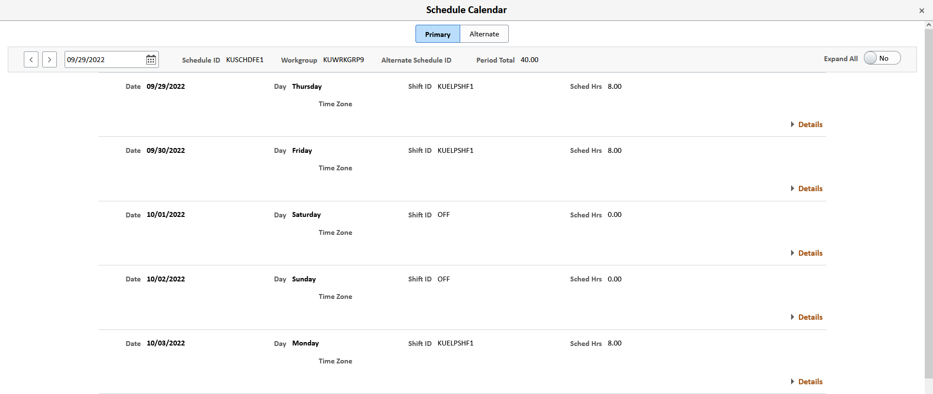 Schedule Calendar