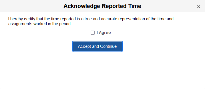 Enter Time Page with Attestation