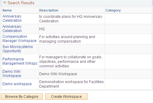 My Workspace pagelet