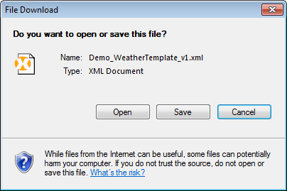 File Download dialog box