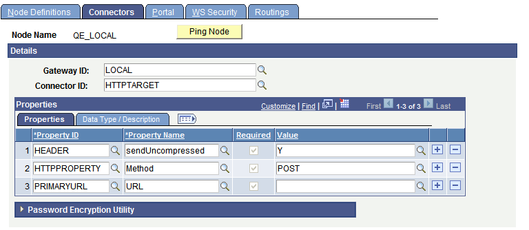 Nodes - Connectors page