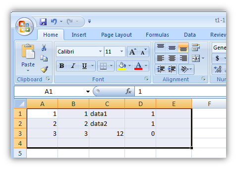 Spreadsheet Showing Entire Rowset Data as Output
