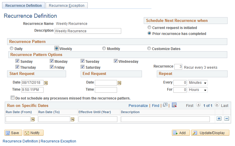Recurrence Pattern - Recurrence Field