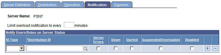 Notification page