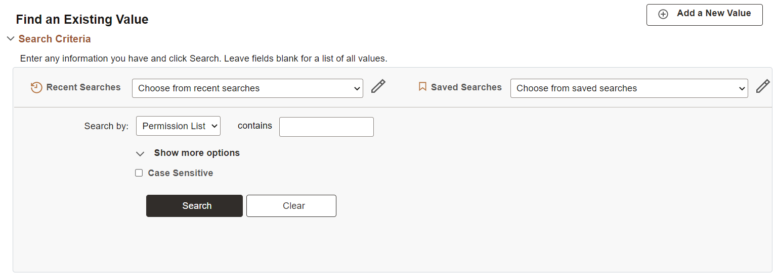 Delivered classic search page