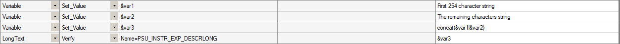 Example using multiple variables for string over 254 characters