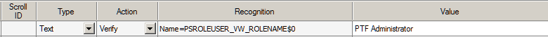 Test step to verify a field on a scroll area