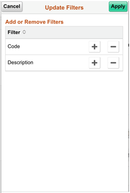 Update Filters