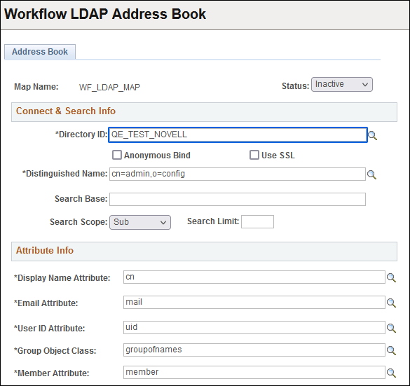 Address Book page